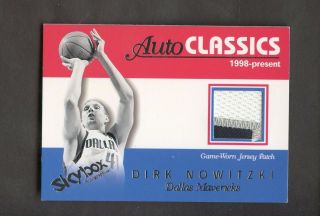 Dirk Nowitzki 2003/04 Skybox Autographics " Auto Classics " Prime Patch 2/45 Rare