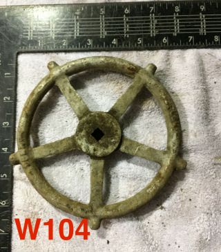 Vintage Industrial Metal Wheel Valve Handle Steam Punk 6 - 6 1/2 Inch