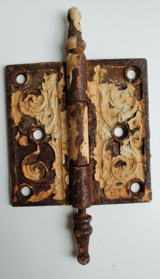 1 - Rusty Vintage Door Hinge Chippy Paint Great For Decor Farmhouse Shabby Chic