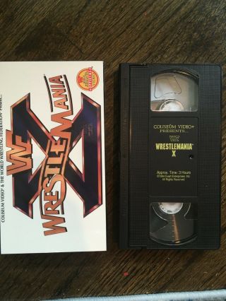 Rare Wrestlemania X (10) Vhs 1994 Vintage Wwf Wwe Ppv - Shape