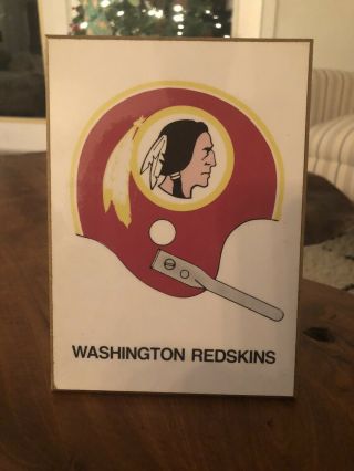 Vintage Rare 1971 - 72 Washington Redskins,  Kentucky Art Wood Plaque 5 X 7