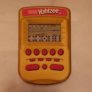 Rare 2002 Hasbro Yahtzee Electronic Hand - Held Game Gold