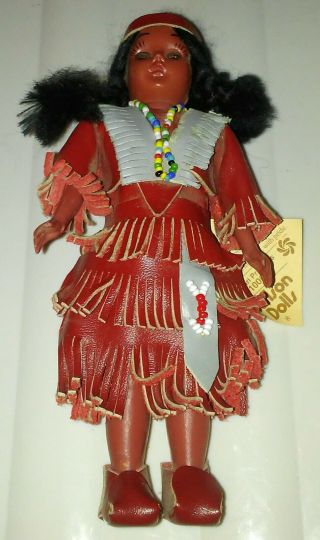Vintage Carlson Dolls Native American Indian Doll /kind Doll B - 1000 - 4