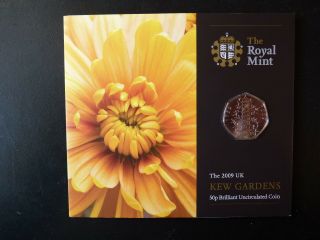 2009 Gb Royal 50p Uncirculated Coin Set Pack.  Kew Gardens.  Rare