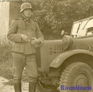 Rare German Elite Waffen Totenkopf Divsion Soldier By Stoewer R200 Pkw Car