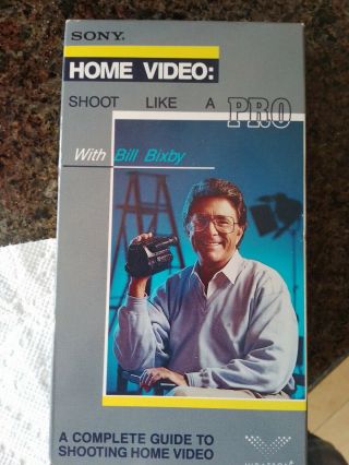 Sony Home Video Shoot Like A Pro Bill Bixby Vhs Rare Vtg