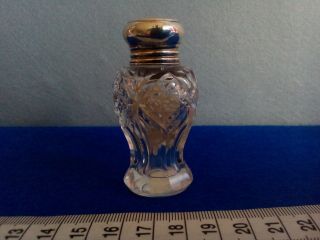 Antique George V Silver Topped Scent Perfume Bottle with Glass Stopper - 1922 2