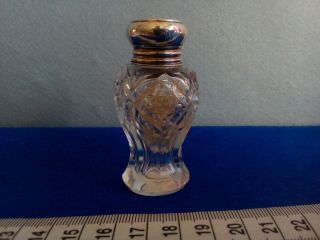 Antique George V Silver Topped Scent Perfume Bottle with Glass Stopper - 1922 3