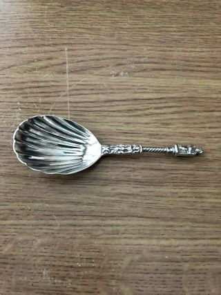 Solid Silver Tea Caddy Spoon London 1862