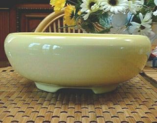 Very Rare Vintage Gladding Mcbean - Franciscan Yellow 12 Inch Footed Bowl Yellow