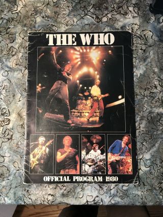 The Who 1980 Official Concert Tour Program Book Classic 1970 