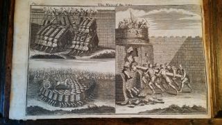 1733 Antique Large Copper Plate Engraving The Wars Of The Jews Josephus I Basire