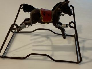1:12 Scale Dollhouse Miniatures Vintage Metal Rocking Horse For Childs Bedroom.