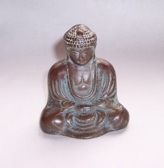 Vintage Antique Cast Bronze Buddha Figure Ornament