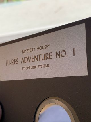 Mystery House Hi - RES Adventure 1 Apple II On Line Systems Rare Sierra Game 2