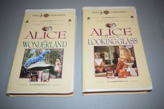 Rare Alice In Wonderland & Alice Through The Looking Glass [vhs] Set 1985