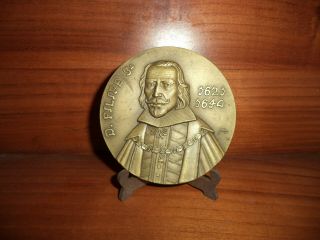 Portuguese King D.  Filipe Iii - The Great; The Oppress - Antique Bronze Medal