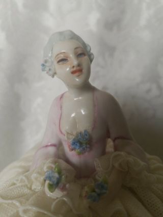 VERY RARE Vintage Luigi Fabris Porcelain Lace Lady Figurine OUTSTANDING COND. 2