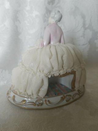 VERY RARE Vintage Luigi Fabris Porcelain Lace Lady Figurine OUTSTANDING COND. 5
