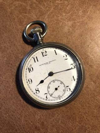 Antique Waterbury Pocket Watch Series J Spares Or Repairs