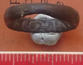 17th Century Bronze Posy Ring