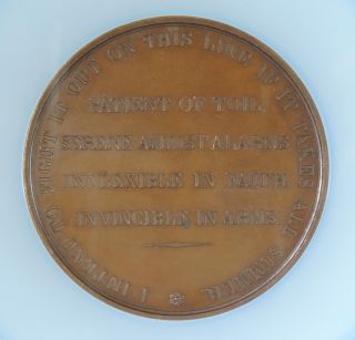 Rare 1868 General U.  S.  Grant Hugues Bovy Fecit Bronze 60.  5mm Medal NGC MS63 4