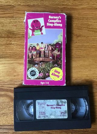 Barney’s Campfire Sing - Along VHS Rare OOP 1990 2