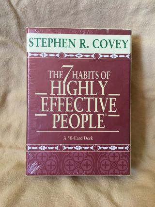 The 7 Habits Of Highly Effective People Stephen R.  Covey 50 Card Deck Rare