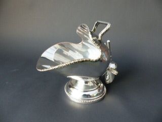 Antique Hand Engraved,  Silver Plate Sugar Bowl,  Sugar Scuttle,  Early 20th C