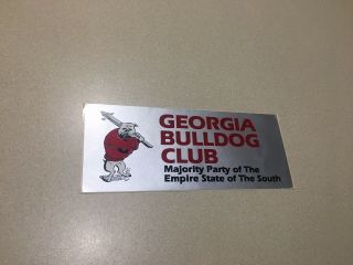 Georgia Bulldog Club Vintage Rare Sticker 1980 National Champions