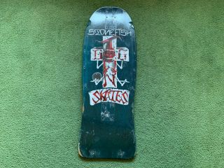 Rare Vintage Dog Town Stonefish Og 80s Old School Skateboard Deck