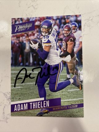Adam Thielen Signed Autograph 2017 Panini Prestige Minnesota Vikings Rare Auto