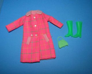 Vintage Barbie Clone Coat With Purse And Boots 1960 