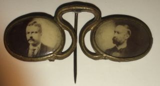 Very Rare 1904 Roosevelt - Fairbanks Spectacle Pin Jugate