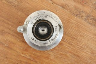 Vintage Leitz Elmar 3,  5/50mm Lens F:3,  5 50mm Leica Rare