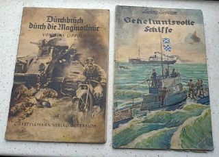 2 X Ww2 German Wehrmacht Front Books Very Rare War Relic