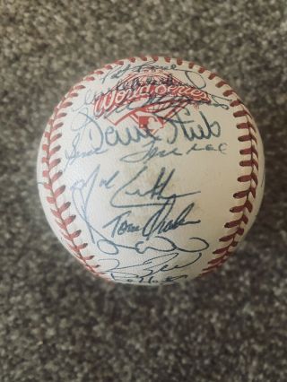 Rare 1992 Toronto Blue Jays Team Signed Ows World Series Baseball 35 Autographs