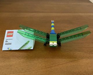 Lego Monthly Mini Model Build Dragonfly 40244 Complete Set Rare - Euc