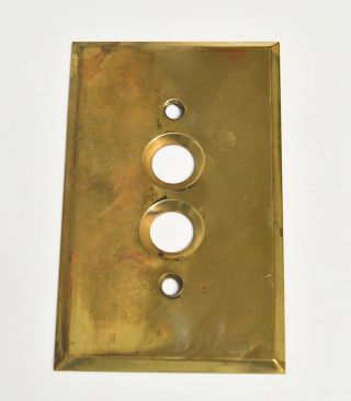 Vintage Perkins Brass Push Button Plate Cover Face Plate Home Decor