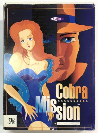 Cobra Mission Panic In Cobra City Pc Game Megatech 3.  5” Anime 1992 Big Box Rare