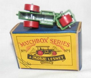 Rare SCRIPT BOX 1950s.  Matchbox Lesney 1 a Aveling Road Roller.  All 5