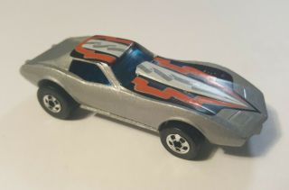 Flash 78 Vintage Mattel Hot Wheels Bw Rare Silver " Corvette Stingray " Htf