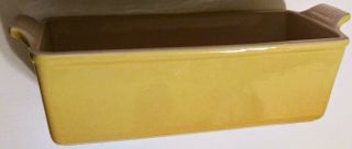 Le Creuset Loaf Pan Dish Large Size 11 " 2qt And Rare Color Yellow Euc