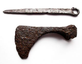 Uk Find 2 Rare Ancient Viking Iron Artefacts - Found Nr Brigham