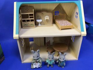 Sylvanian Families House Cottage With Furniture And Family Ideal Christmas Gift
