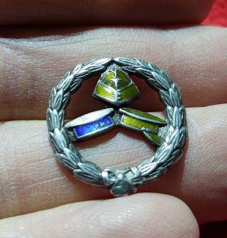 Ww1 Ww2 Antique Raf Navy Army Silver Enamel Military Sweetheart Hms Pendant