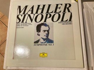 Rare 1985 Mahler/ Sinopoli Symphony N° 5 Dgg Digital 2 Lp Box 415 476 1