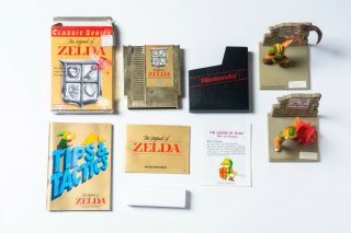 The Legend Of Zelda Gold Cib Complete Box Nintendo Nes Map Tips Toy Rare Hangtab