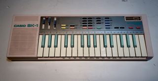 Pink Casio Sk - 1 Sampling Keyboard Vintage Rare Limited Edition Unicorn