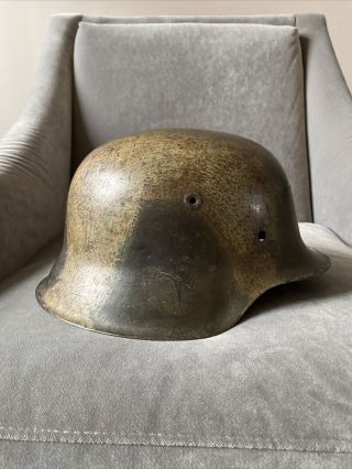 Rare Wwii German Helmet W/ Camouflage (heer - Single Decal)
